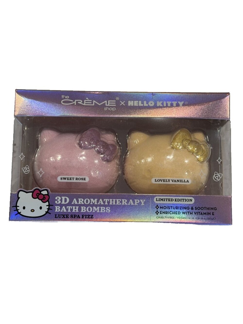 Creme Shop x Hello Kitty 3D Aromatherapy Bath Bombs Limited Edition Rose/Vanilla